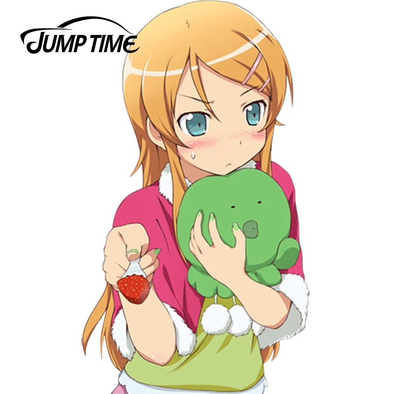 JumpTime 13 см x 7 5 мультфильм наклейки для автомобиля аниме Oreimo с сердечком девочек