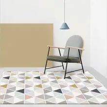 Carpets for Living Room Geometric Stitching Pattern Non-slip Carpet Christmas Rug Bedroom Rug Polyester Floor Mat