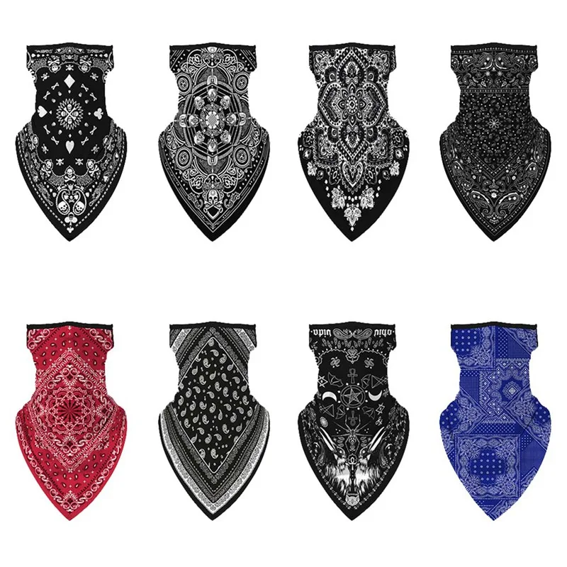 

Totem Geometry Face Scarf Bandana Ear Loops Face Balaclava Neck Gaiters Digital Printed Windproof Thin Wrap Bohemia Scarf