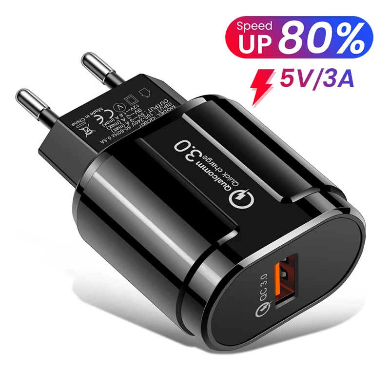5V 3A Quick Charge 3 0 USB зарядное устройство настенное QC3.0 QC 4 быстрая зарядка мобильный