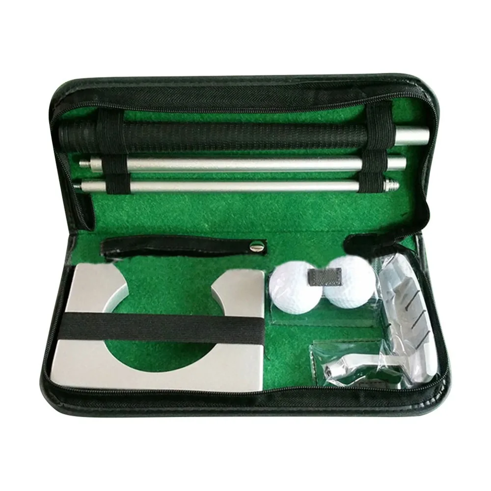 Портативный набор клюшек для гольфа установка тренера оборудование для тренировок в помещении держатель для мяча для гольфа инструмент для обучения с чехол для переноски