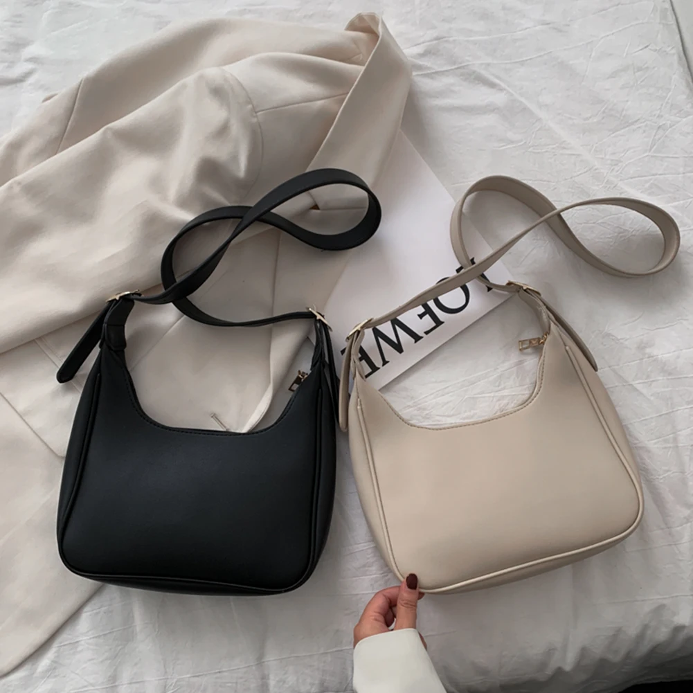 

Simple Female Crescent Shape Crossbody Bags For Women 2020 Ins Fashion Women Shoulder Bags Solid Color Messenger Bag