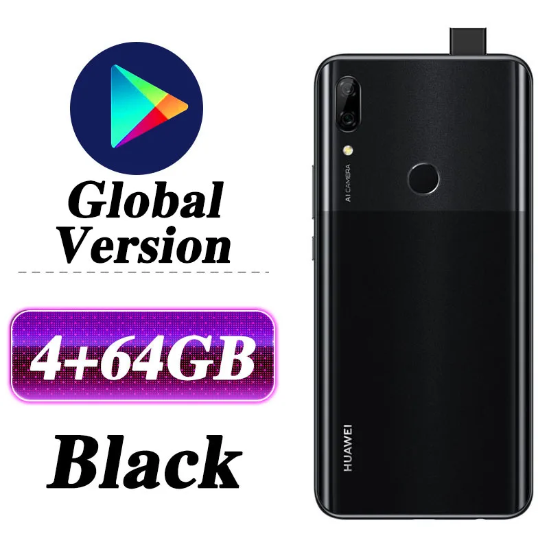 4G 64G Black Глобальная версия HUAWEI P Smart Z NFC мобильный телефон 6,59 ''полноэкранный kirin 710F Восьмиядерный 16 МП всплывающая камера отпечаток пальца 4000 мАч - Цвет: 4G 64G Black