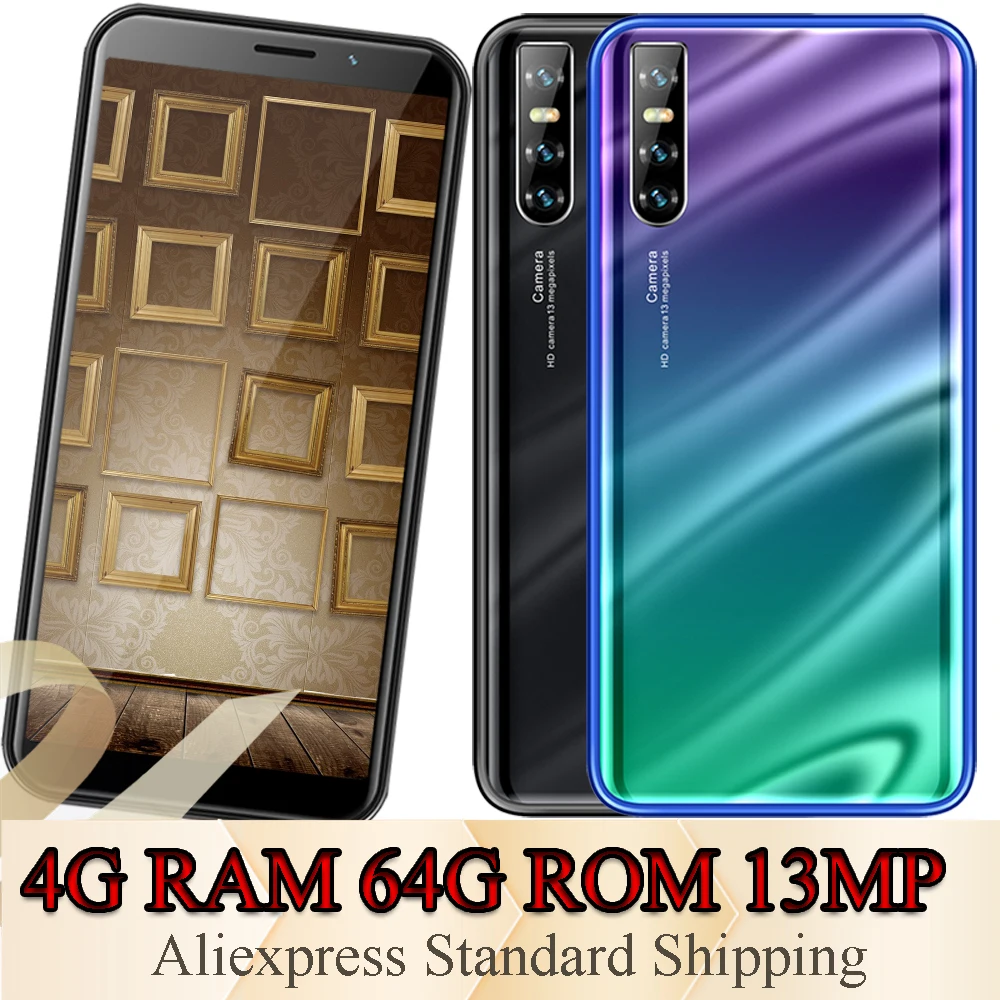 

M10 Pro quad core 4G RAM smartphones 64G ROM 13MP 6.0inch android mobile phones face ID unlocked celulars Global version wifi 3G