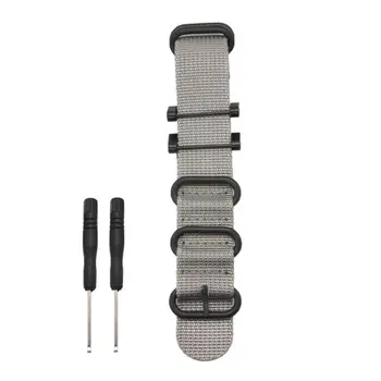

Fine Woven Nylon Adjustable Replacement Wriststrap Watch Band with Double Buckle Ring for suunto Core Smart Watch Bracelet