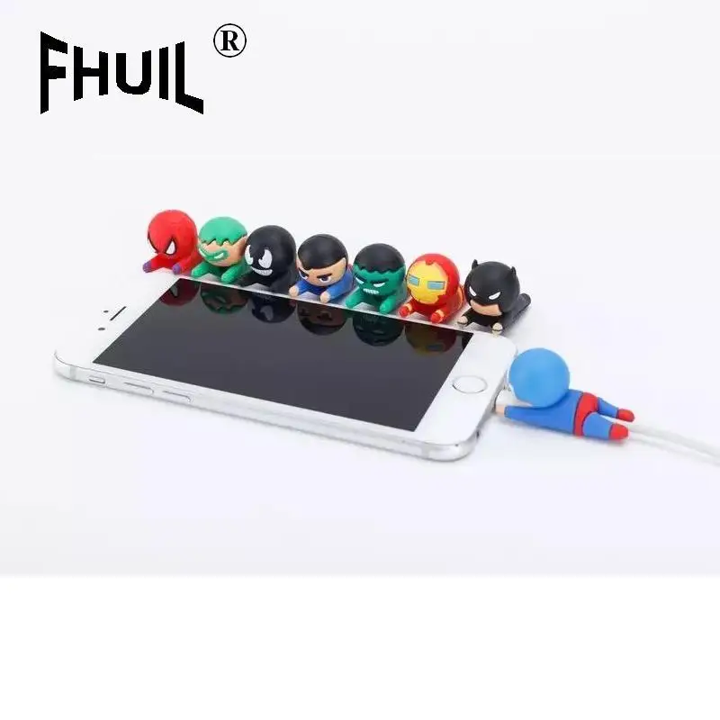 

Bite Cable Protector Avengers for iPhone USB Charger Protector Cables Cargador Data Line Cord holder Wire Organizer Accessories