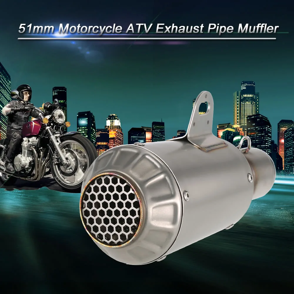 Motorcycle Exhaust Muffler Burnt Blue Car Muffler Tip Exhaust Pipe Tail