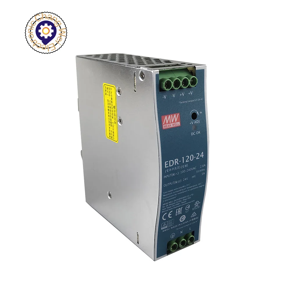 

DC 24V 120W 150W MW Switching Power Supply CNC Original MEAN WELL Din Rail Switching Power Supply AC 110V/220V