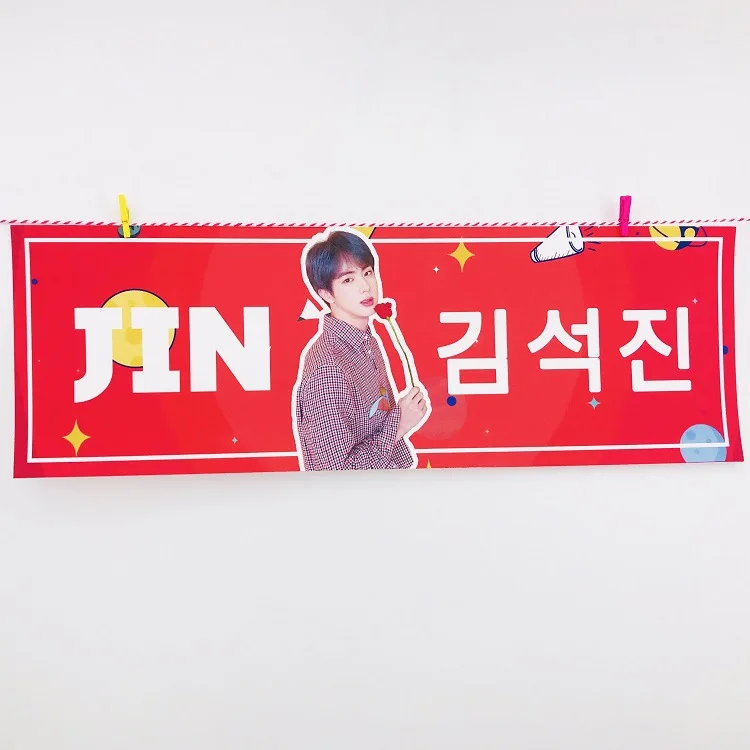 Kpop v jungkook jimin rm suga jh jin аксессуары баннер небольшой подарок фото флаги
