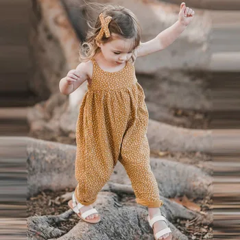 

Summer New Baby Boys Cute Baby Clothes Jumpsuit Toddler Kids Baby Girl Sling Floral Print Romper Jumpsuit Clothes Sunsuit Outfit