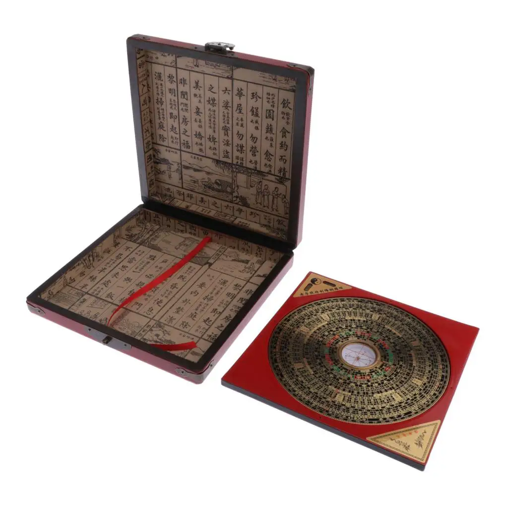 Professional Chinese Compass Fengshui Tool Collectables Chinese Ancient Compass Luo Pan Bagua Compass, 7.08''