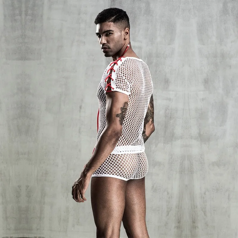 Эротическая униформа для взрослых сексуальное Сетчатое нижнее белье медсестер