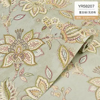 

10m x 0.53m American country fresh rural non-woven wallpaper for bedroom living room office kitchen wall papers home decor bed