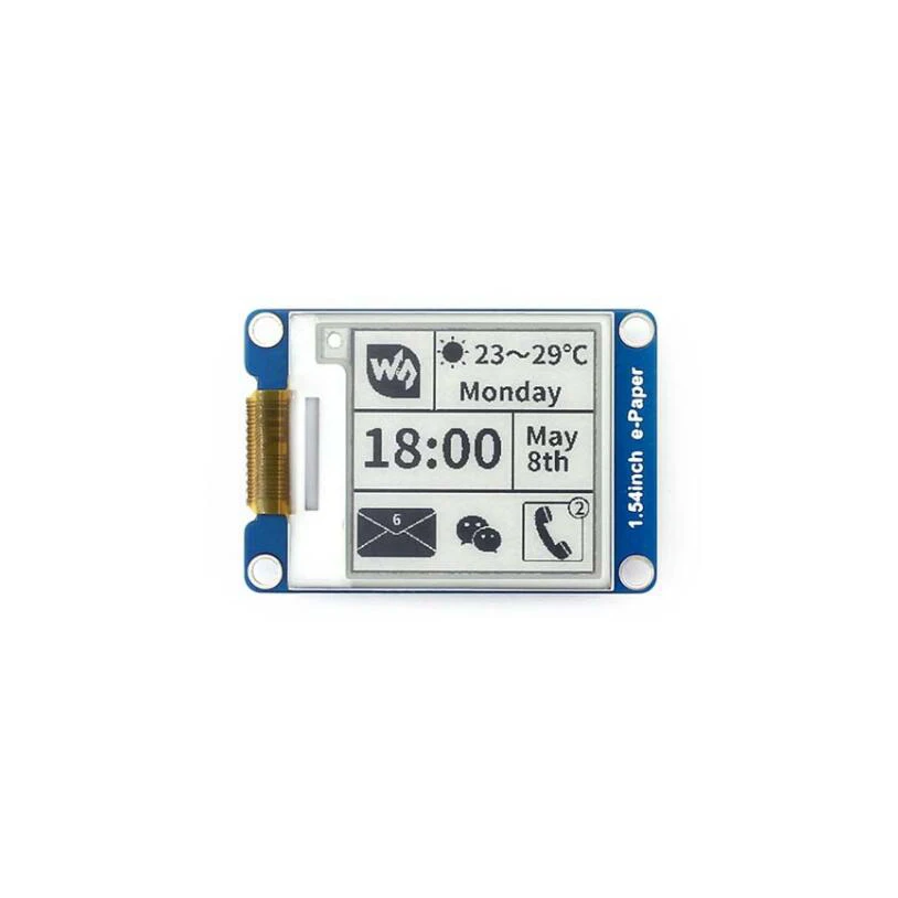 AiSpark 1,54 дюймовый e-paper/E-Ink дисплей 200x200, SPI интерфейс для Raspberry Pi и т. д. два дисплея Цвет: черный, белый, частичное обновление