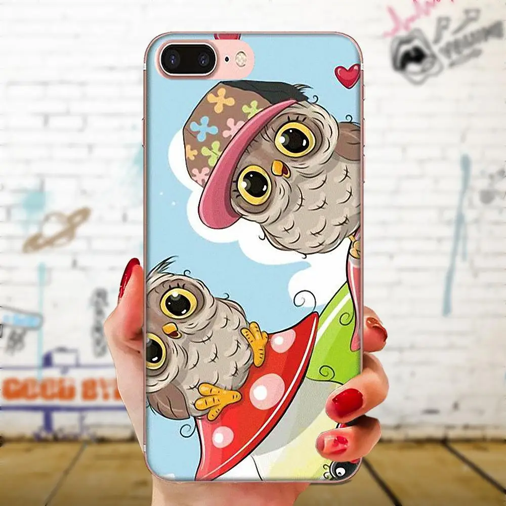Милый сова мультфильм для Xiaomi Redmi Mi 4 7A 9T K20 CC9 CC9e Note 7 9 Y3 SE Pro Prime Go Play TPU Cool