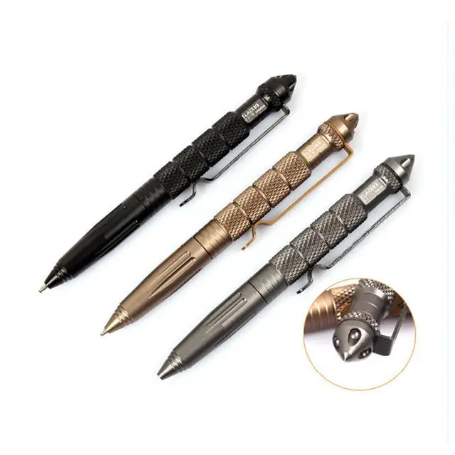 

1PCS multi-function tactical pen tungsten steel rotating neutral tool pen window glass metal ball pen multifunction