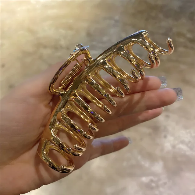 2021 NEW Metal Barrettes Women Fashion Hair Claws Gunmetal Hair Clips Hairpins Lady Hair Accessories Ornaments Crab Octoups gold