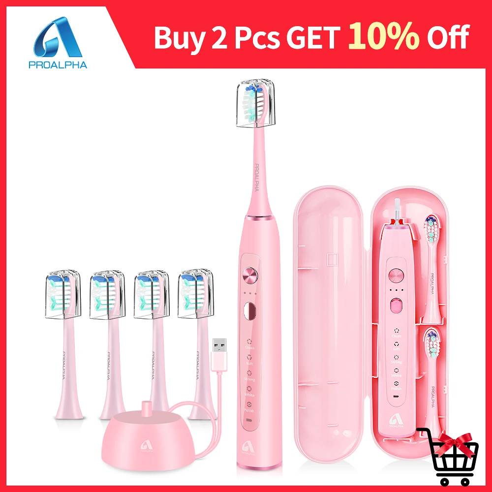 Soft Travel Electric Toothbrush Rechargeable Proalpha Ultrasonic