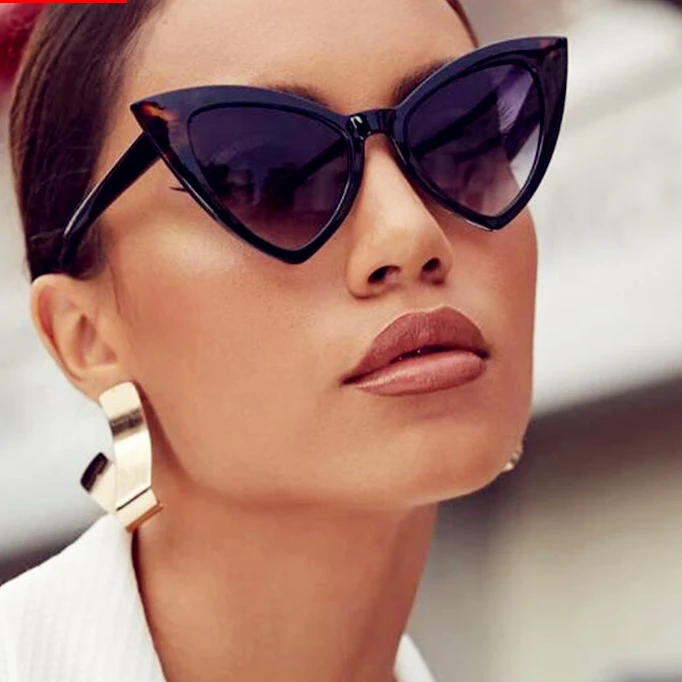 

HKNA Oversized Cat Eye Sunglasses Women 2022 Luxury Retro Glasses Women Brand Designer Eyewear for Women/Men Mirror Gafas De Sol