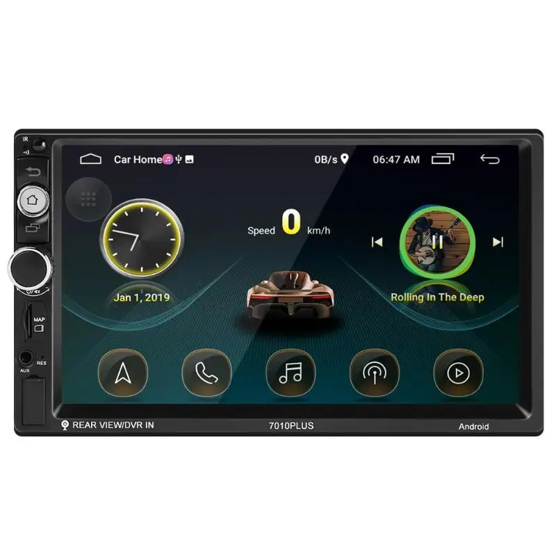 SWM 7010PLUS 7 дюймов Android 9,0 автомобильный MP5 плеер WiFi gps навигация USB AUX Bluetooth 4,1 FM AM RDS радио приемник головное устройство