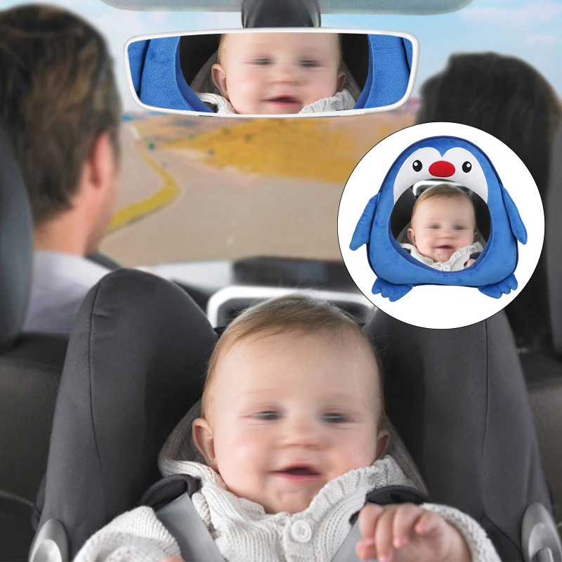 

Car Child Safety Surveillance Mirror Observing Baby Rearview Mirror Cute Style Reverse Installation View Safe Driving