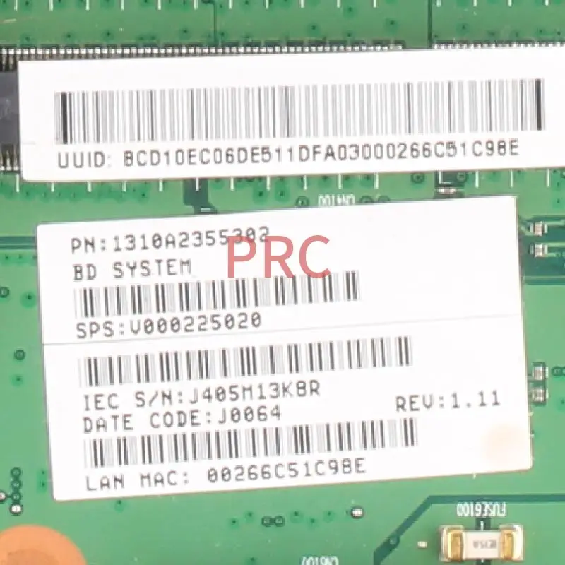 para Toshiba Satelite C650 C655 Computador Portátil Mainboard V000225020 6050a2355301-mb-a03 Gl40 Ddr3 Placa-mãe para notebook - Imagem 4
