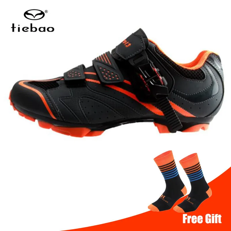 TB35-B1413 O Tiebao Мужская обувь для велоспорта sapatilha ciclismo MTB горный велосипед дышащие нескользящие спортивные кроссовки для мужчин - Цвет: TB35-B1413 O