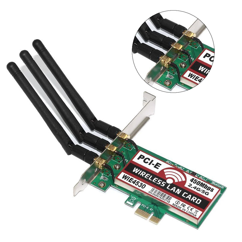 2,4G/5G 802,11 b/g/n 450 Мбит/с беспроводной WiFi PCI-Express адаптер LAN Карта для Intel 5300 совместимый слот PCI-E X1/X4/X8/X16