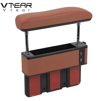 

Universal car storage box adjustable armrest Central lift elbow support USB Charging hole interior car-styling Accessories parts