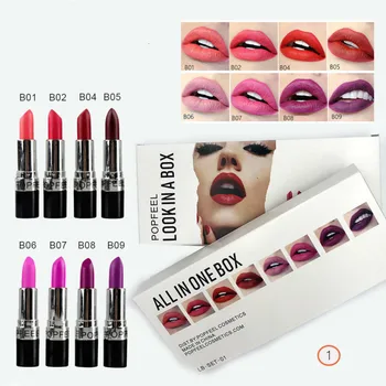 

8pcs Matte Lipstick Set Makeup Waterproof Long Lasting Non-stick Cup Lip Halloween Lipsticks Women Fashion Lip Gift Cosmetic Set