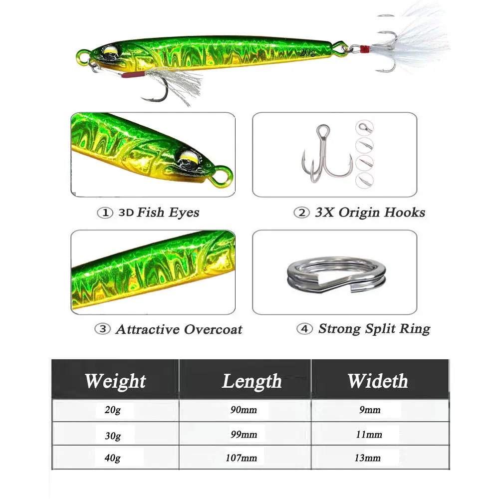 AS Leurre Shore Spoon Cast Jig 20g30g40g Metal Artificial Bait Lure Fishing  Sea Bass Angler Fast Jigging Swimbait Tackle