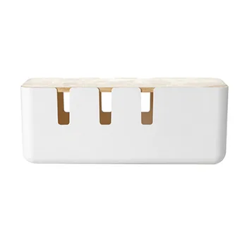 

Wire Arranging Organizer Household Office Simple Anti-slip Power Box Home Desktop Modern Cable Multi Hole Storage Case