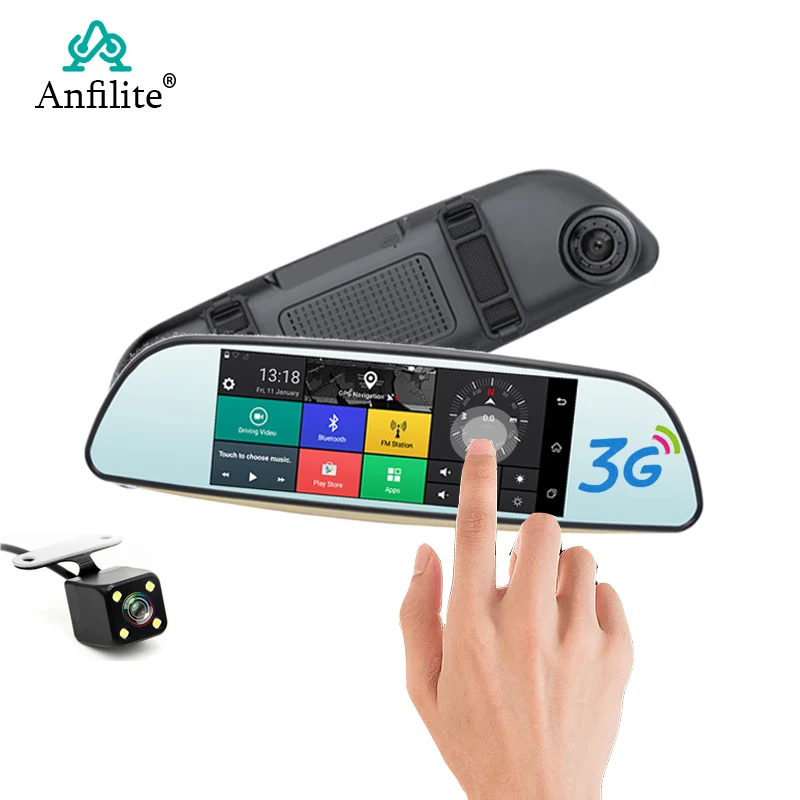 Anfilite 6 5 &quot3G Wifi Автомобильный видеорегистратор зеркало заднего вида двойной