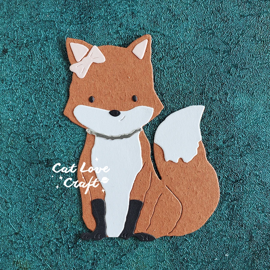 Catlove 가족 여우 동물 금속 절단 Scrapbooking 금형 스텐실 죽을 잘라 DIY 공예 엠보싱 새로운 다이 2022