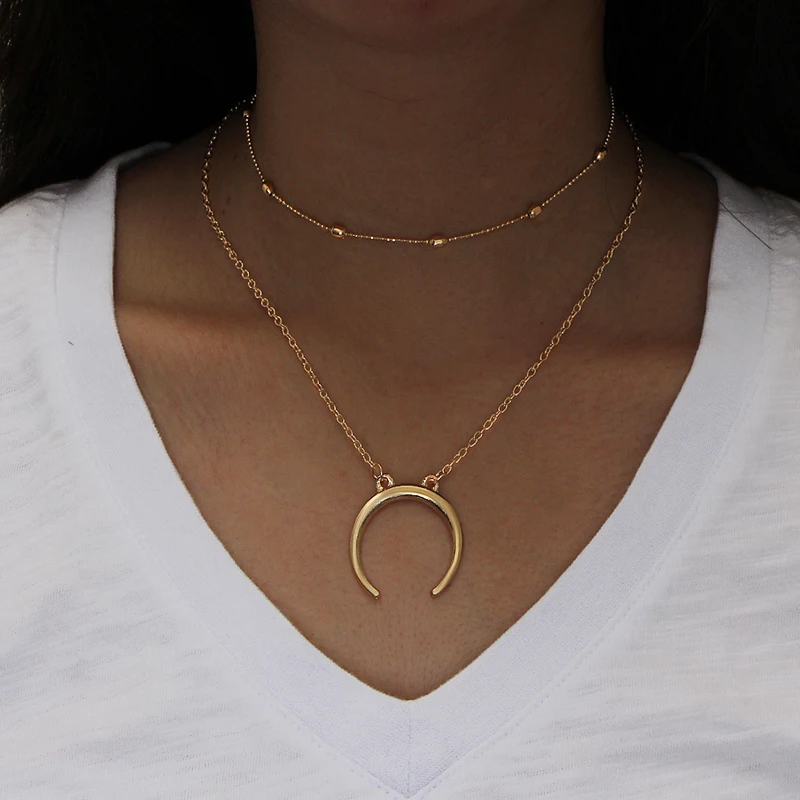 2021 New Fashion Heart Necklaces leaf moon Choker Pendants for Women Beach Style Statement Jewelry Gifts | Украшения и аксессуары