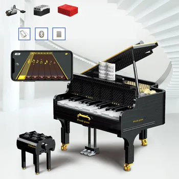 

New APP Control Electric Playable GRAND PIANO Bluetooth Speaker Fit Technic Ideas Creator Toys Building Blocks Bricks Kid Gift