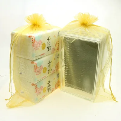 100pcs/lot 30x40cm Big Drawstring Organza Bags For Wedding Christmas Gift Packaging Storage Bag (Extra Cost For Custom Logo) 100pcs lot 15x20cm 17x23cm 20x30cm gold color love heart rose organza bag wedding voile gift christmas bags jewelry packing