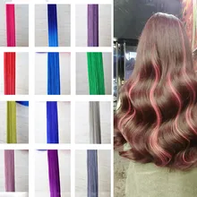 AIYEE 22 ''красочные термостойкие композитные клип один кусок поддельные волосы для наращивания волос удобные и красивые подходит для девочек