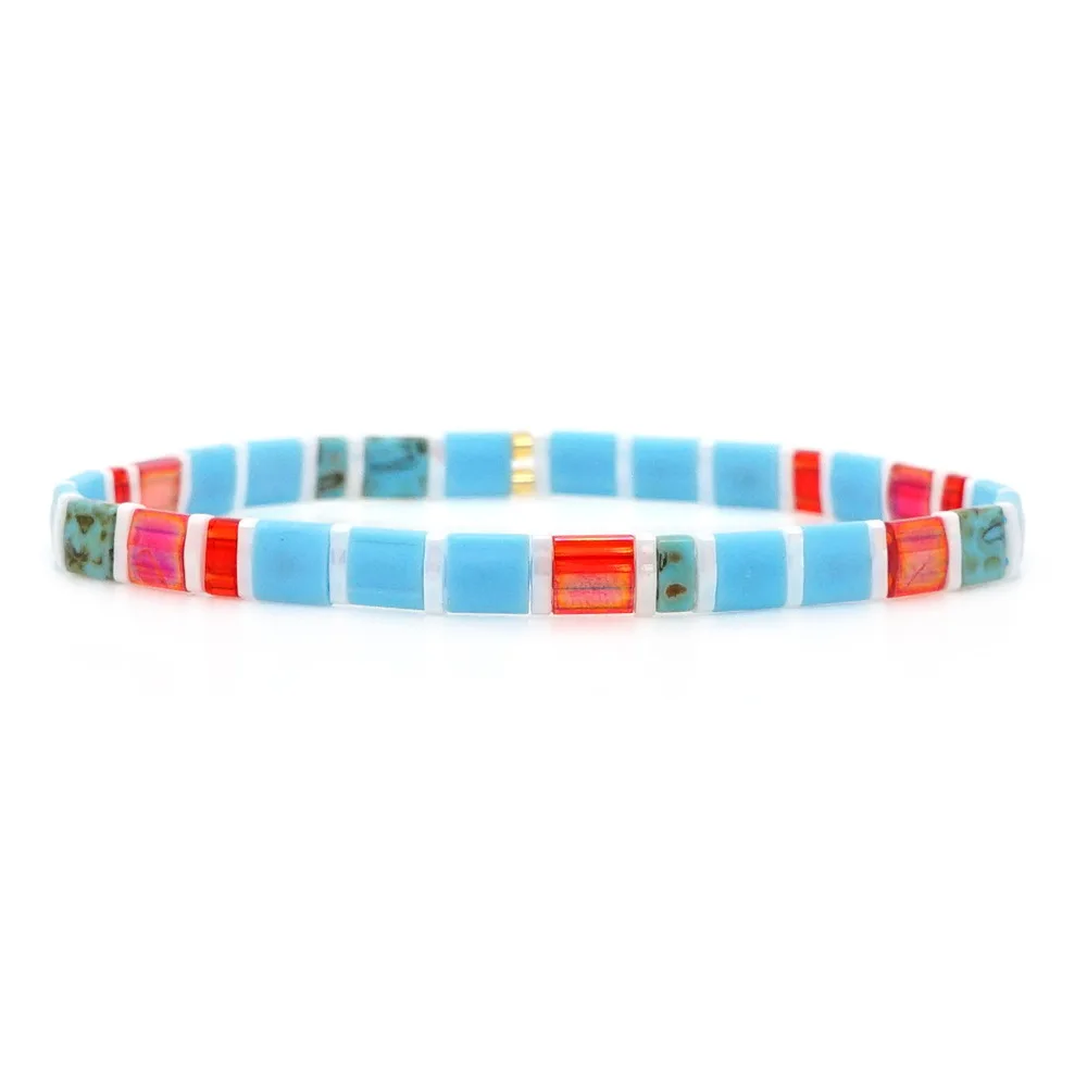 Браслет Япония Miyuki Tila бусы браслеты на удачу женские летние пляжные Pulseras Mujer Boho шикарные ювелирные изделия Insta модный подарок - Окраска металла: 18