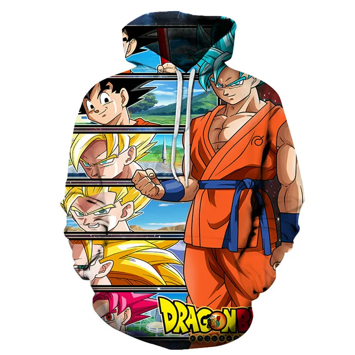 3D Аниме Дизайн Толстовка для мужчин Dragon Ball печатных толстовки мужчин с длинным рукавом мультфильм Dragon Ball уличная Мужская пуловер Азия