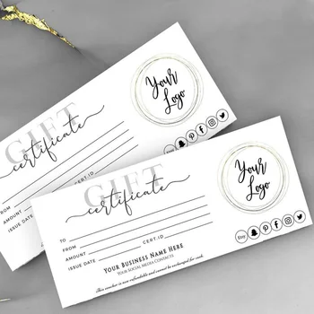 

Custom Gift Certificate•Simple Gift Voucher • ADD YOUR LOGO • A gift for you • Certificate Gift Card Logo