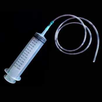 

1 Set 150ml Clear Large Syringe Plastic Large Disposable Syringe Feeding Inlet Pump Oil & 1m Soft Tube For Injectors Ink