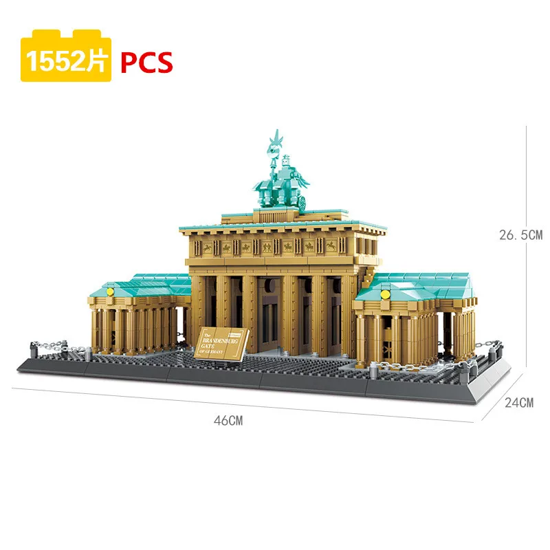 Архитектура Brandenburger Tor строительные блоки кирпичи классический Skyline модель город детские игрушки подарок совместимые строительные наборы