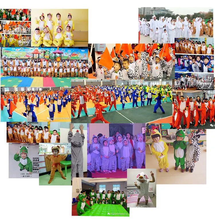 Kigurumis Animals Kids Anime Cosplay Costume Funny Suit School Party Student Play Games Onesies Performance Dinosaur Tiger Fancy