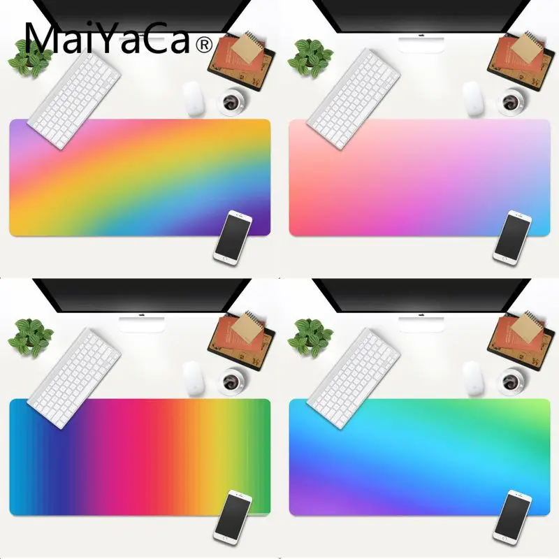

MaiYaCa Rainbow colors Rubber Pad to Mouse Game XXL Mouse Pad Laptop Desk Mat Speed PC gamer completo Table Cover for Dota