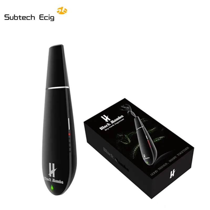 Original Kingtons Black Mamba Vaporizer Dry Herb Pen Wax Oil Kit 1600mAh Battery Ceramic Chamber Heating TC Herbal E Cigarettes