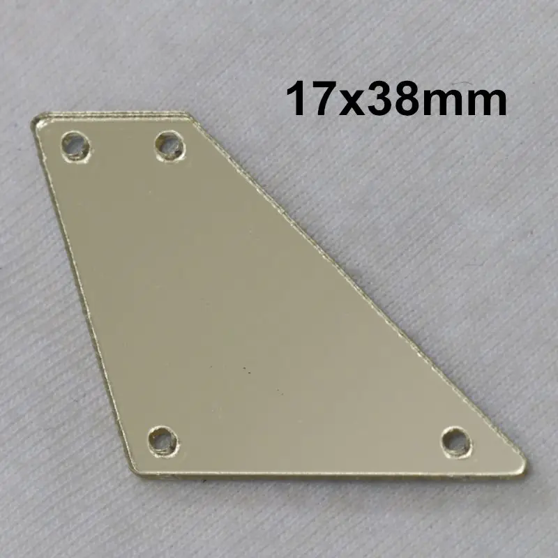 A02-17x38 Jonquil acryl ic зеркало пришить Стразы DIY Flatback зеркало акрил пришивные стразы с отверстиями для шитья - Цвет: A02-17x38