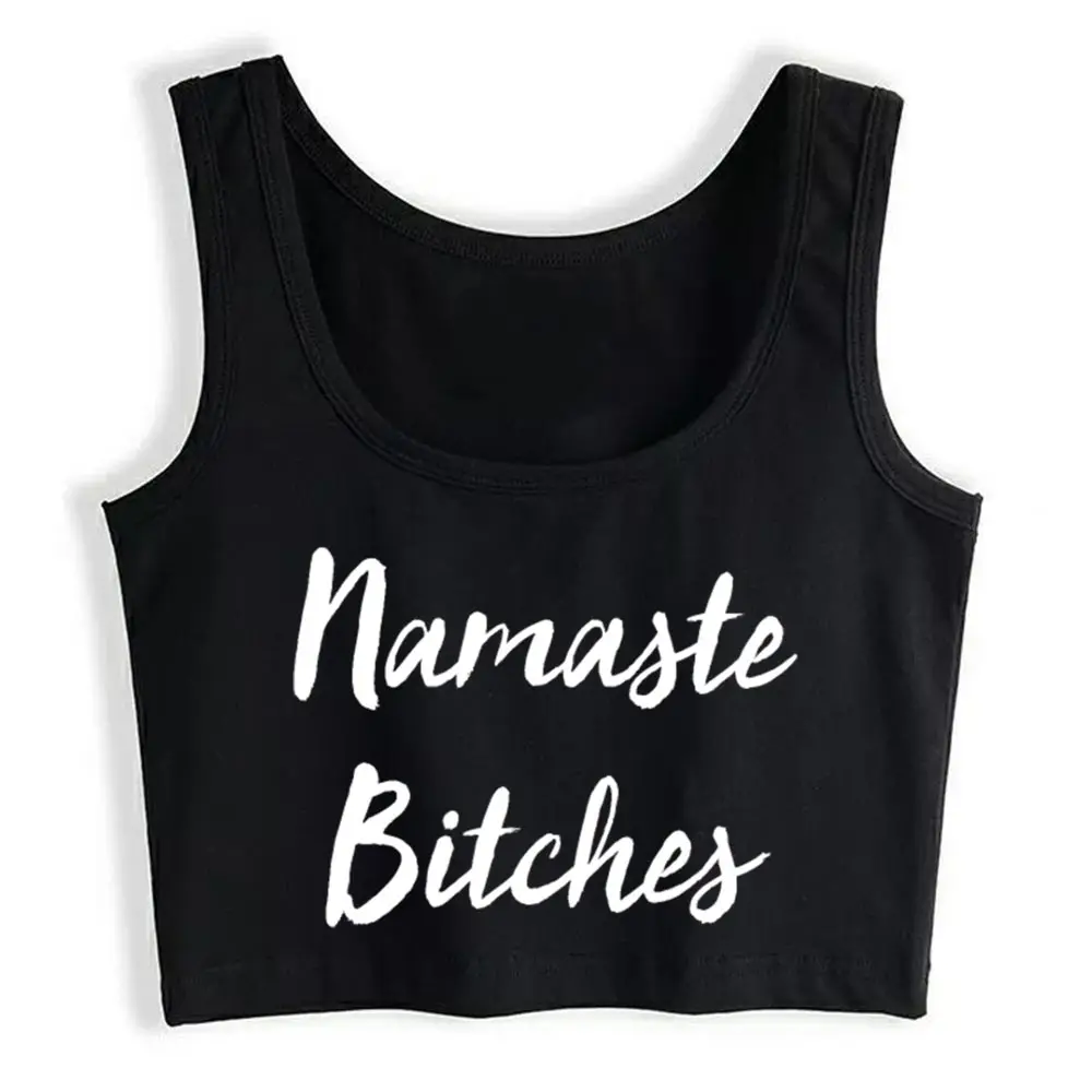 Укороченный женский топ Namaste Bitches подарок Ift комикс винтажный принт женские топы |