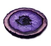 1pcs 70-90g Red Blue Purple Crystal AGATE SLAB Geode Amethyst Crystal Mineral Coaster Electroplated Edging Geode Agate slice 5