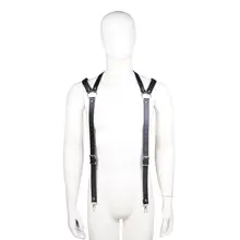 Мужской нагрудный ремень из искусственной кожи бондажный рабский Фетиш ограничительные Ремни интимные товары игрушки для взрослых Клубные костюмы реквизит для мужчин